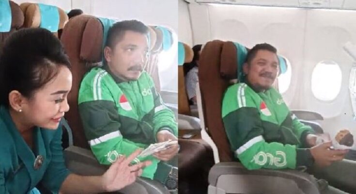Seorang Anggota DPRD Yang Nyamar Jadi Ojol Di Pesawat